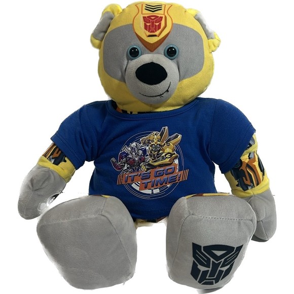 Build A Bear Transformers Bumblebee Yellow 17" Changes to Autobot Movable Arms - Picture 1 of 13